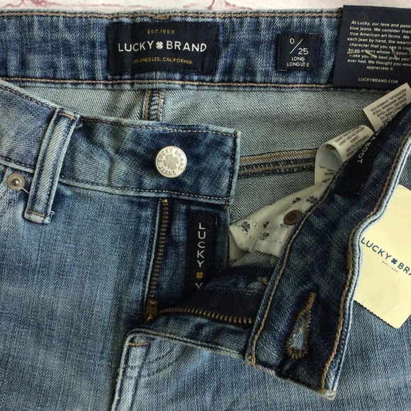 Lucky Brand Lolita Boot Cut Mid Rise Curvy Fit Denim Blue Jeans - Size 0/25 Long - Picture 5 of 12